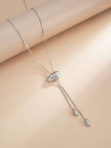 1件波西米亚几何不对称CCB吊坠流苏Y型项链，简约优雅休闲日常、派对、约会、度假、女士生日节日百搭珠宝礼物 - 項鍊 - 查看 9