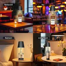 Wireless Bottle Lamp,RGB LED Bottle Light With Remote Dimmable;Gifts - 黑色-1pc - 查看 10