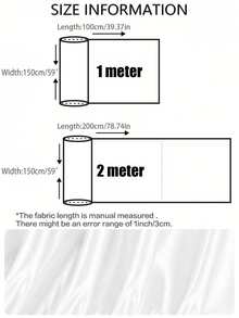 1pc White Satin Fabric, Faux Silk Smooth Texture, Wedding Party Ceremony Backdrop Cloth, DIY Handmade Garment Fabric - White - View 2