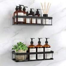 Shower Caddy Shower Shelf No Drilling Bathroom Storage For Shampoo Black Basicdll - Basic - View 8