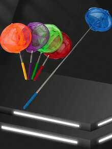 1个小型不锈钢伸缩蝴蝶/昆虫网，可伸缩渔网，户外水上玩具（手柄图案随机发货） - 彩色 - 查看 8