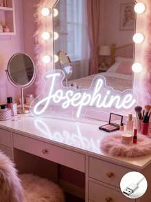 Enseigne au néon personnalisée, enseigne au néon, enseigne au néon avec nom, cadeaux personnalisés pour lui et elle, enseigne au néon à LED, décoration murale, enseigne personnalisée, décoration de la maison, mariage, fournitures de fête, décorations de fête, salon - Multicolore - Voir 4