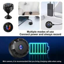 2 piezas Cámara de inalámbrica mini, apta para monitoreo inalámbrico interior/exterior, detección de movimiento en tiempo real, asistente de voz, función de monitoreo navideño en tiempo real, del hogar, Cámara de inalámbrica 1080P con detección de movimiento - Multicolor - Ver 4