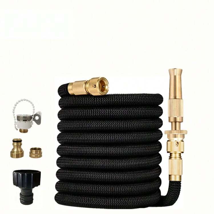 Best Selling Flexible Garden Hose Adjustable High Pressure Car Wash Water Gun Double Latex Durable Irrigation Watering Pipe - A - View 13