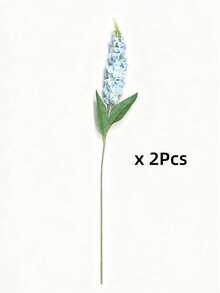 MEHELANY 6支装 - 29.2英寸 - 浅蓝色满天星、翠雀、风信子仿真花，质感逼真，适用于婚礼、家居、户外派对花艺布置、桌面装饰、花园、酒店、酒吧、厨房、壁炉、花瓶装饰，秋季万圣节感恩节圣诞节派对用品，DIY花环装饰，女孩礼物 - 淺藍 - 查看 8