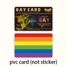 1/3/5张 LGBTQ+骄傲终身会员卡 - 双面梦幻彩虹条纹世界地图设计，男士身份证，非粘性长方形卡片，适合日常携带和骄傲活动，LGBTQ+礼物，节日配饰，现代风格，精湛工艺，热门单品，光滑表面，节日人群必备 - B - 查看 4