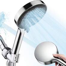 8-Level High-Pressure Handheld Shower Spray Gun Set - 3 Piecesbathroom Set (150cm Hose + Non-Drilling Bracket) Featuring Multi-Functional Water-Saving Modes, Making It An Ideal Holiday Gift - Shower Head - View 2