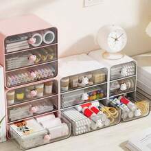 Tissting Caja Organizadora De Maquillaje Con Cajones - Estante Plastico Para éticos Y Cuidado De La Piel 17.5x13x16.5 - blanco - Ver 6