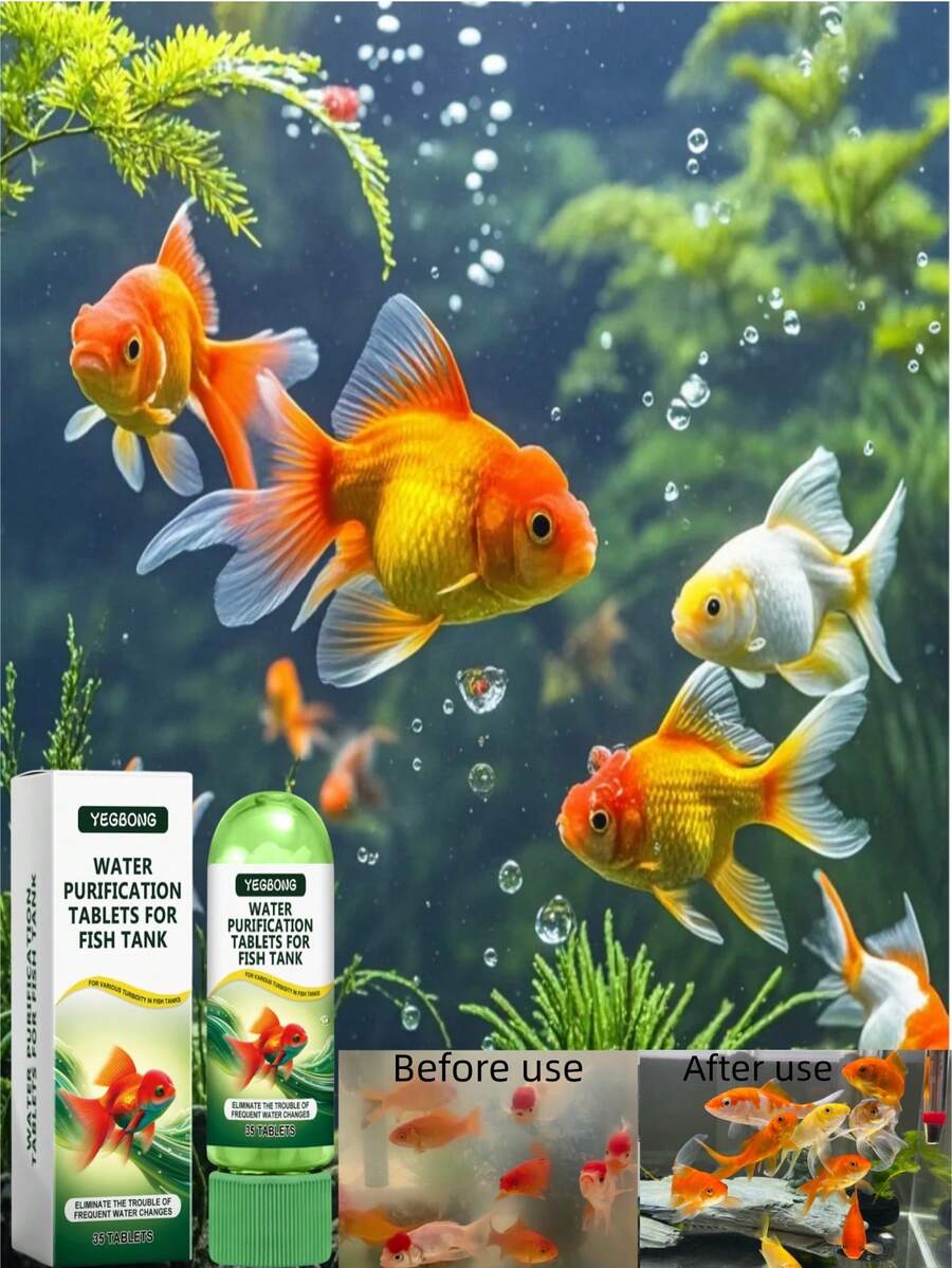 水族箱水質淨化錠,用於清潔、除臭、除藻、去除污漬與淤泥,使水族箱水質清澈 - 查看 1