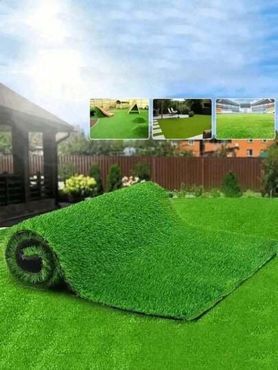1pc/50cm*200cm/50cm*100cm Artificial Grass Mat, Fake Grass, Synthetic Turf, Thick Lawn For Pet, Garden, Playground, Decoration, Party, Outdoor Dining, Pet Training And Backyard Landscaping