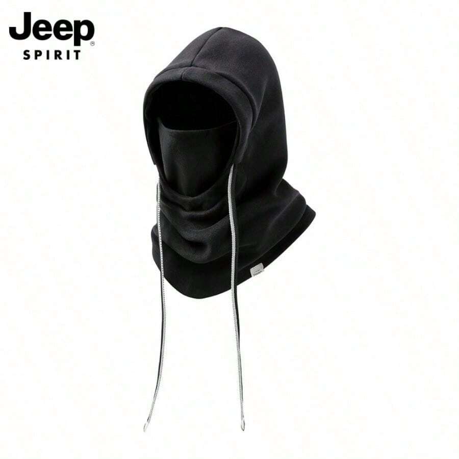 Men's Jeep Winter Thermal Lined Warm Balaclava Ski Mask Neck Warmer Windproof Face Cover - Black - View 1