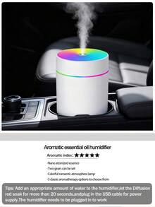 Mini Aromatherapy Humidifier, USB Powered With Color LED Lights, Aromatherapy Diffuser, Portable And Quiet, Suitable For Home, Office, And Room Use. - Multicolor - View 17