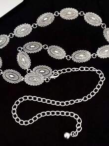 1pc Women's Retro Silver Butterfly Bohemian Chain Series, Exaggerated Sexy Style Suitable For Mini Skirts, Bikinis, Jeans Chain Belts - Multicolor - View 4