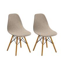 1/2/4/6 piezas Fundas de silla de terciopelo de maíz, fundas de cojín de respaldo elástico de una sola pieza, unicolor - multicolor - Ver 53