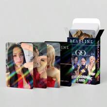 124张全息闪卡，激光闪亮卡，小卡，JISOO，JENNIE，ROSE，LISA，DEADLIDE迷你专辑周边，歌曲《GO》小卡，LOMO卡，将的风格融入你的日常生活，BLINK专属定制粉丝周边！ - 彩色 - 查看 5