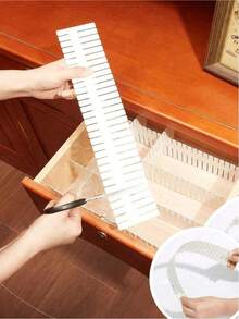 Bộ 40/16/8/4 khay chia ngăn kéo, vách ngăn bằng nhựa, khay đựng đồ dạng lưới có thể kết hợp linh hoạt cho đồ lót và tất, quà tặng ngày lễ - trắng - Xem 4