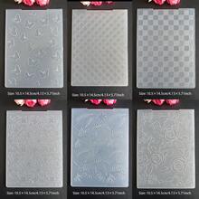 压花模具模板 - 蝴蝶、棋盘格、菱形、藤蔓、叶子、玫瑰图案，适用于剪贴簿、贺卡、DIY压花工具 - 2D - 查看 9