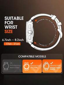 Dây đeo tương thích với Samsung Galaxy Watch Ultra (2025/2024) 47mm/Watch 8/8 Classic 40/44/46 mm, dây đeo với đầu nối bằng thép không gỉ chắc chắn dành cho dây đeo Galaxy Watch. - Nhiều màu - Xem 3
