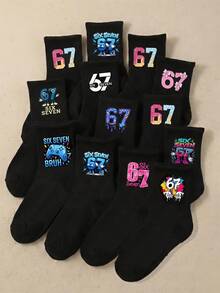 4/8 双随机编号 67 儿童袜子，女童日常时尚、休闲运动、校园风，适合户外旅行、跑步、篮球、校园聚会等场合，可作为生日礼物、节日礼物、儿童节礼物。 - 彩色 - 查看 3