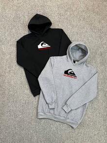 Kangaroo Sweatshirt With Logo, Winter Jacket, Various Colors, 50% Cotton, 50% Polyester, Sizes S To XL. - Grey - View 2