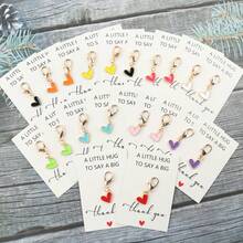 Personalized Heart-Shaped Metal Keychain, Customizable Message - Gold Pendant, Cartoon Heart Shape, Thank You Gift, For Teacher, Girlfriend, Mom, Best Friend | Personalized Gift | Christmas, Car Accessories, Y2K Gothic Style Bag Charm, ID Card Lanyard, Car Accessories, Bag Pendant - Red - View 4