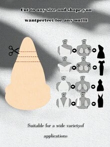 2/10/20pcs Disposable Lace Random Pattern Lift Bra Petals - Multicolor - View 4