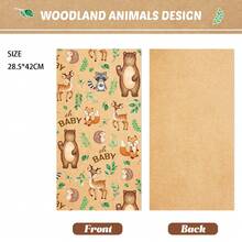 5/10pcs Baby Shower Series - Kraft Paper Gift Wrapping Paper, 28.5*42cm Baby Shower Gift Wrapping Paper Roll, Baby Birthday Gift Wrapping Paper Roll, Wild Animal Design Birthday Party Gift (Zebra/Bear/Floral Bear Optional) - Multicolor - View 4