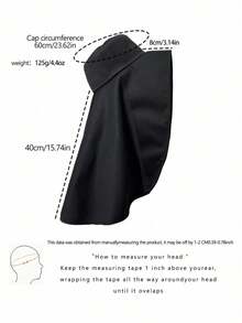 1pc Women's Large Brim Beach Hat With Shawl Covering And Full Sun Protection - Multicolor - View 5