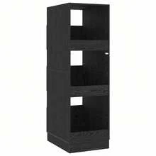 Armario de lavandería con puerta legno di quercia nero 50 x 68 x 162 cm nero legno di quercia per ufficio per studio per lavoro da casa con archiviazione design moderno per lavoro remoto studio universitario uso domestico per ufficio per - nero - Visualizzare 10