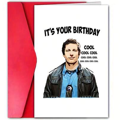 1 pezzo Biglietto di auguri di compleanno divertente, decorazione per compleanno, con celebrità, cantante, attore, stella dello sport, auguri per uomo e donna, coniuge, amico, biglietto di auguri di compleanno unico, biglietto di compleanno figo per papà