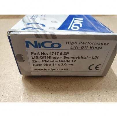 Lift-Off Butt Hinge Hinges For Timber Fire Door Nico Load Pro 4" Symmetrical LH