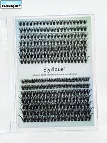 30p+60p 假睫毛套装 DIY 睫毛簇 单根嫁接睫毛，含睫毛粘合剂和密封剂、卸除剂、镊子，适用于假睫毛，浓密型睫毛簇，柔软睫毛带，纤细自然，大托盘装（30p+60p-0.07-D，8-16mm） - 黑色 - 查看 11