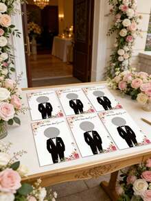 6张“谁找到了新娘/新郎”刮刮卡，趣味成人派对用品，主题派对，节日庆典，婚礼季 - 多色 - 查看 9