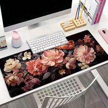 Large Peony Flower Bouquet Gaming Mouse Pad, Washable Rubber Extended Office Desk Mat With Non-Slip Base, Cute Home Decor, Office Mouse Pad, Christian Gift For Women - View 9
