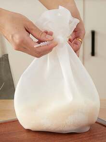 1pc Silicone Non-Stick Dough Kneading Bag - White Large - View 2