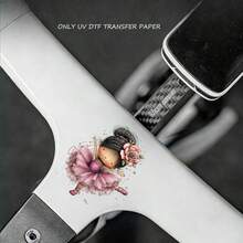 3pcs Ballet Girl UV DTF Stickers, Sticker Art And Handicrafts, Special Stickers And Decorations Suitable For Surfaces Like Bicycles, Waterproof And Scratch-Resistant, Suitable For Glass Cups, Mugs, Gift Boxes, Phone Cases, Bookmarks, Notebooks, Bicycle Helmets, Frames, Rims, Etc., Can Be Used For Study Room Decoration, Home Decoration, Holiday Decoration, Bicycle Decoration, Atmosphere Decoration, Adding A Unique Style To Life - Multicolor - View 4