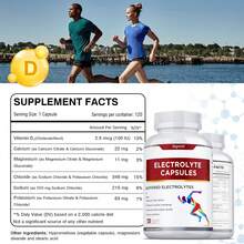 BUPORAI Electrolyte Capsules - Improve Athletic Performance, Speed Recovery, Support Cognitive Function, Enhance Natural Energy, Replenish Strength - 120pcs - Một chai - Giai đoạn dùng thử - Xem 2