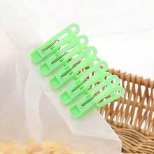 10pcs Multi-Functional Plastic Spring Clips (Random Colors), Suitable For Laundry Drying, Sealing Bags, Hanging Photos, Outdoor Camping And Various Other Uses - Multicolor - View 11