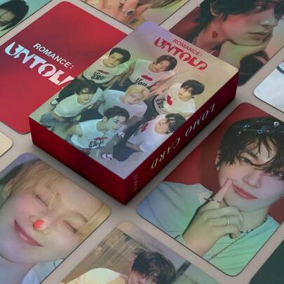 55PCS Holographic Lomo Cards ROMANCE:UNTOLD Album Photocards Jungwon Heeseung Jay Jake Sunghoon Sunoo Ni-Ki K-Pop Fan Collection Merch,Perfect For Personal Collection, Journal/Scrapbook Decoration, Or As A Thoughtful Gift For Any K-Pop Enthusiast.