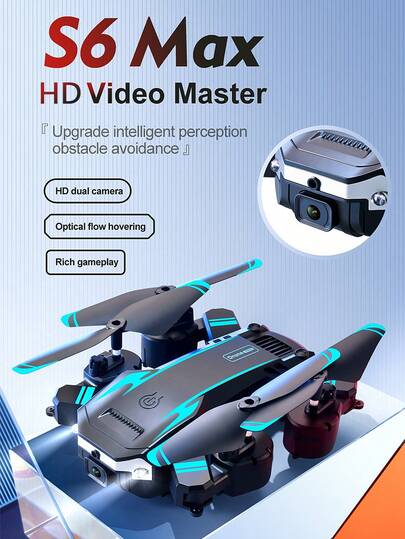 CASRRA S6 Multi-Rotor Quadcopter Drone With HD Camera, Remote View Switch, Optical Flow Hovering, Smart Obstacle Avoidance, One-Key Take Off/Landing/Flip, Gravity Sensing, Modular 3.7V/1800mAh Battery, Great Birthday/Holiday Gift