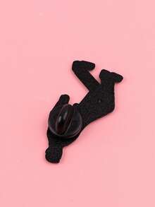 1件趣味人物珐琅胸针，电视节目主题，松树图案，翻领别针，背包装饰，时尚饰品，朋友礼物 - 灰色 - 查看 8