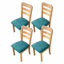 1/2/4/6 piezas Fundas de silla de felpa de maíz, fundas de asiento de silla a prueba de polvo adecuadas para sillas de comedor, fundas de silla extraíbles y lavables para cocina, comedor - Multicolor - Ver 48