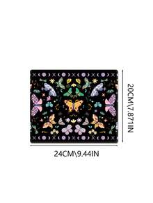 Cute Desktop Mouse Pad, Game Mouse Pad, Desktop Mouse Pad, Keyboard And Mouse Table Pad, Edge Stitching Table Pad With Rubber Base, Butterfly Mouse Pad (Black) - View 11