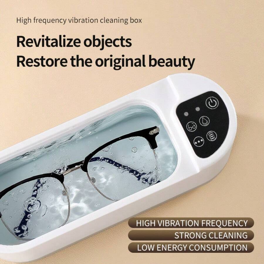 多功能便携式USB供电高频振动清洁器 - 适用于家用珠宝、眼镜、手表等