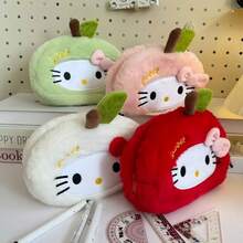 SANRIO 1 hộp đựng bút hình mèo con hoạt hình dễ thương bằng vải nhung, túi đựng văn phòng phẩm đa năng chất lượng cao, hộp đựng mỹ phẩm di động. - Nhiều màu - Xem 9