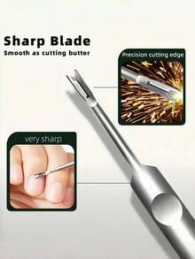 Professional Grade Stainless Steel Manicure Set - Nail Clipper, Cuticle Nipper, Nail File, Recommended For Removing Cuticles And Dead Skin, Medical Grade, Ergonomic Concave Handle Nail & Foot Care Tool Kit With Storage Box, Suitable For Adults, Great Gift For Family, Friends, Couples, Back To School - Silver - View 3