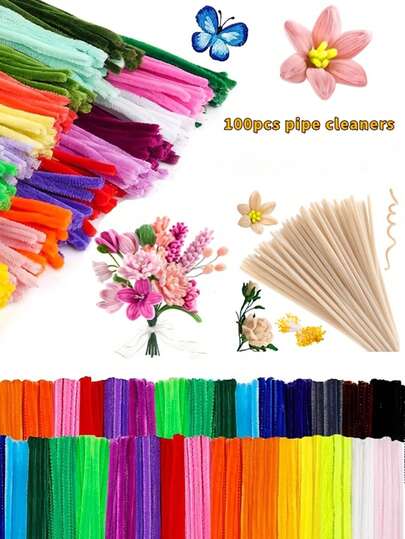 Limpadores de cachimbo coloridos em formato de macaron, conjunto de materiais de arte DIY, varetas torcidas artesanais, fios multicoloridos, fios de pelúcia, varetas torcidas criativas e educativas, varetas torcidas coloridas para tiaras, acessórios DIY, presentes artesanais ideais para o Dia dos Namorados, Dia das Mães e Páscoa.