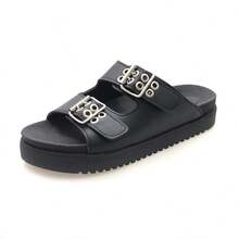 Casual    SANDALIA  PAPETE  ANATÔMICA  CONFORTÁVEL  BIRKEN  FIVELAS AJUSTAVEIS - Preto - Visão 15