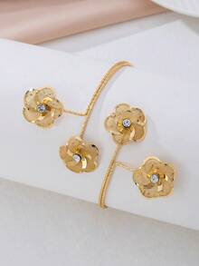 1 chiếc vòng tay ôm sát cơ thể kiểu tối giản, dây đeo tay hai lớp màu vàng thời trang mới có thể điều chỉnh, quà tặng cho kỳ nghỉ biển. - Vàng - Xem 5