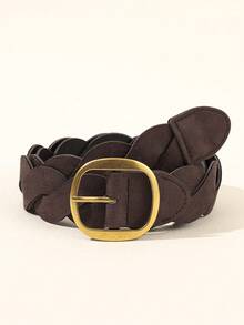 1 pieza Cinturón de mujer con hebilla de pasador, diseño minimalista de estilo coreano versátil, adecuado para abrigos, vaqueros - cinturón - Ver 9